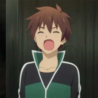 ⚔️ 6efadb9c Kazuma Satou Konosuba Anime, Teriakan, Lucu, Kazuma whatsapp sticker