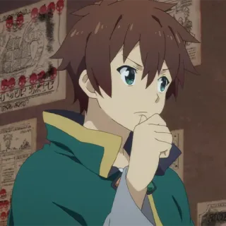 🛡 7a687f2e Kazuma Konosuba Anime, Isekai, Konosuba, Karakter, Kazuma, Pria whatsapp sticker