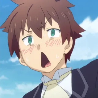 ⚔️ 8f10978c Kazuma Konosuba Anime, Karakter, Kazuma, Manga, Isekai whatsapp sticker