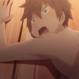 🛡 c5b27460 anime, malu, pria, kartun whatsapp sticker