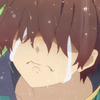 ⚔️ ec177b33 Anime, Menangis, Sedih, Air mata, Emosi whatsapp sticker