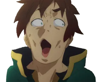 😱 6ebb1a08 anime, schok, verrast, cartoon, grappig gezicht telegram sticker