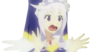 👐 9a169ba1 anime, meisje, bang, geschrokken, meid, gezichtsuitdrukking telegram sticker