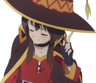 ☺️ c81c747f Megumin KonoSuba Anime, Magiër, Heks, Schattig, Konosuba, Megumin, Meisje telegram sticker
