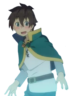 😨 d51168f2 Kazuma Konosuba Anime, Konosuba, Kazuma, Grappig, Isekai, Man, Personage telegram sticker