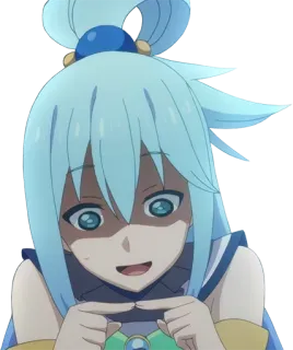 😅 dc7d9600 Aqua Anime, Karakter, Meisje, Aqua, Anime meisje, Leuk, Grappig telegram sticker