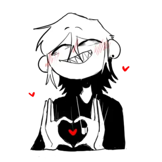 😍 345fe130 corazón, amor, cariño, anime, dibujo, dibujos animados telegram sticker