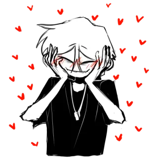 🥰 810f9268 Dibujo animado, Anime, Personaje, Dibujo, Corazones, Amor, Ilustración telegram sticker