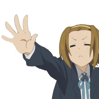 🖐 158515f0 Anime, Mädchen, Charakter, Stopp, Hand telegram sticker