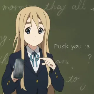 🖕 bce95802 Fuck you :3 Anime, Schulmädchen, Anstößig telegram sticker