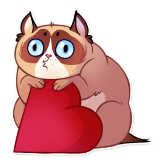 😗 5f42ac84 gatto, cuore, carino, cartone animato, animale, amore, San Valentino telegram sticker