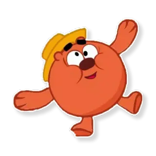 🤪 874d1759 cartoon, character, orange, animation, sticker telegram sticker