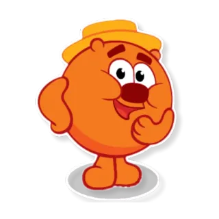 😃 f7818f0b cartoon, orange, character, illustration, sticker telegram sticker