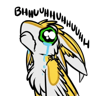 😭 2f7ac462 BHUUUUHHUUUUHH 울음, 눈물, 슬픈, 만화, 동물, 괴로운, 감정적인 telegram sticker