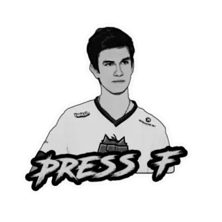 😇 5a0cdf49 PRESS F premi f, esports, gamer telegram sticker