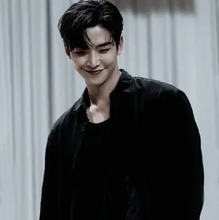 🗝 4c5cf294 ผู้ชาย, ภาพบุคคล, นักแสดง, ยิ้ม, เกาหลี, ผมสีดำ, คน whatsapp sticker