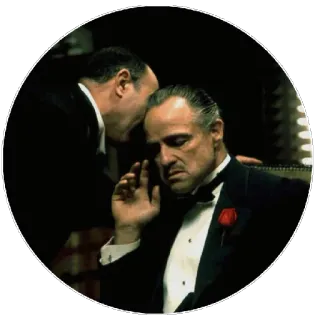 😳 b6e1c5cc Don Corleone The Godfather Der Pate, Don Corleone, Mafiosi, Klassiker, Marlon Brando, Verbrechen telegram sticker
