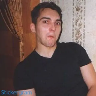😏 de44eeae Stickergram pria, potret, wajah, orang, ekspresi telegram sticker