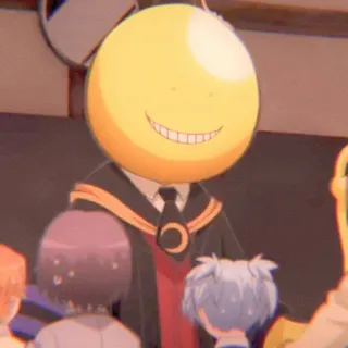 😀 99014246 Koro-sensei Assassination Classroom Anime, Lehrer, Gelb, Tentakel telegram sticker