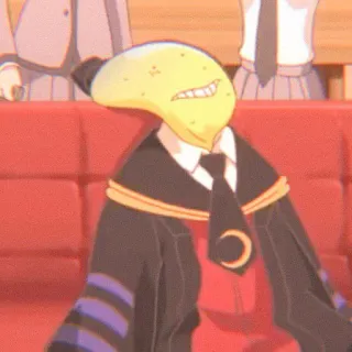 😀 ec4467e2 Koro-sensei Assassination Classroom Anime, Lehrer, Oktopus, Gelb, Lächeln telegram sticker