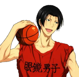 😛 234b2356 眼鏡男子 anime, basketball, manga, sports whatsapp sticker