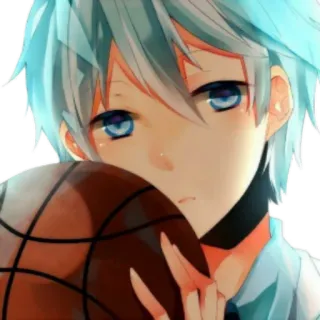 😕 90145ee2 anime, basketball, portrait, boy, blue hair, sports whatsapp sticker