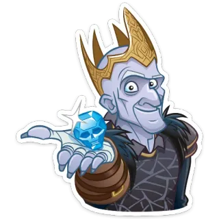 💎 33e822ea raja, tengkorak, mahkota, jahat, fantasi telegram sticker
