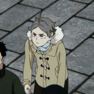 ⚫ 439223c4 Sugawara Koushi Haikyuu!! anime, haikyuu, sugawara, sugawara koushi, character, anime character whatsapp sticker