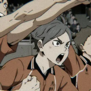⚫ 6b3115f1 Sugawara Koshi Haikyuu!! anime, haikyuu, sugawara, volleyball, sports, cartoon whatsapp sticker