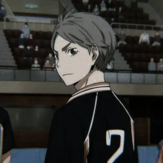 ⚫ d25357a8 Sugawara Koushi Haikyuu!! anime, volleyball, sports, haikyuu, sugawara, koushi whatsapp sticker