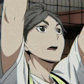 ⚫ f6e4ca81 Sugawara Koushi Haikyuu!! anime, haikyuu, sugawara, setter, sports, volleyball whatsapp sticker