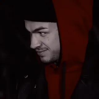 🎸 6d1f29bc homem, moletom com capuz, retrato, preto e branco, gorro whatsapp sticker