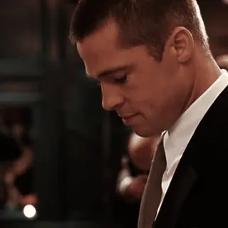 😏 88d03349 homem, ator, retrato, Brad Pitt, celebridade, perfil whatsapp sticker