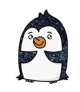 ☺️ 71f5e0b1 pinguino, carino, animale, kawaii, scintillio, cartone animato telegram sticker