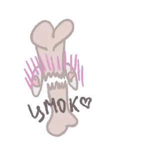 😘 20258f84 10 Knochen, Zahl, Cartoon, Figur whatsapp sticker