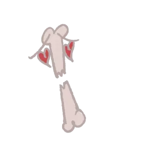 😍 20afd510 Knochen, Herzen, Cartoon, Liebe whatsapp sticker