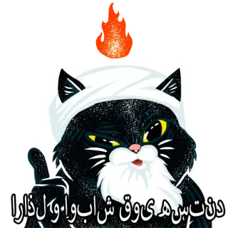 👳‍♂️ 76436124 دنیس ھوی وق ش اب واب وال ذارا кот, наклейка, животное, арабский telegram sticker