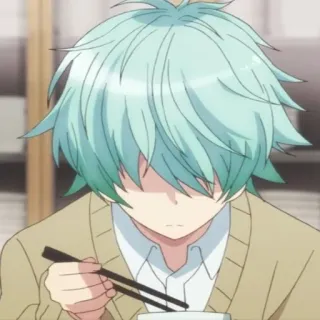 📌 1ad789c9 anime, character, eating, chopsticks, portrait whatsapp sticker