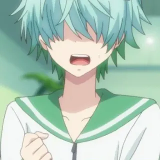 📌 89d611f2 anime, manga, character, teen, school uniform, cute, expression, cartoon whatsapp sticker