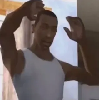 🌟 4e006d32 CJ Grand Theft Auto: San Andreas ビデオゲーム, gta, san andreas, cj, ゲーム telegram sticker