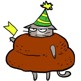 🔅 a69bd2b3 แมว, ปาร์ตี้, การ์ตูน, วันเกิด, เฉลิมฉลอง, หมวก telegram sticker