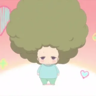 💗 2033e34f アニメ, ちびキャラ, かわいい, カワイイ, キャラクター, 緑髪 telegram sticker