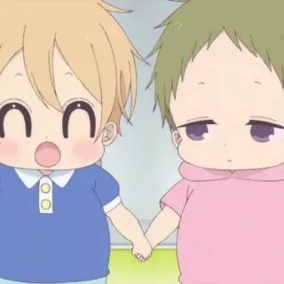 💗 ec9ed86d アニメ, 子供, 手をつなぐ, かわいい, 漫画 telegram sticker