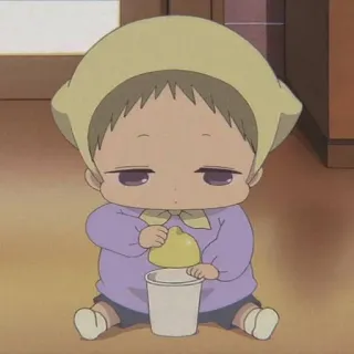 🍭 72bad304 anime, baby, bucket, cute whatsapp sticker
