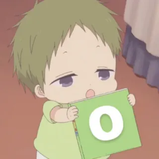 🥯 25da349a O dziecko, anime, słodkie, litera O, dziecko telegram sticker