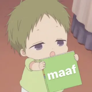 🥯 2bc10aa8 maaf Anime, Dziecko, Maaf, Słodkie, Przeprosiny, Przepraszam telegram sticker