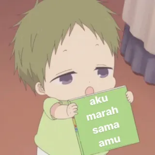 🥯 c9ed7461 aku
marah
sama
amu Anime, Dziecko, Książka, Indonezyjski, Słodki telegram sticker