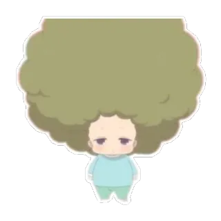 🖤 f74a58cd Anime, Hoạt hình, Nhân vật, Afro telegram sticker