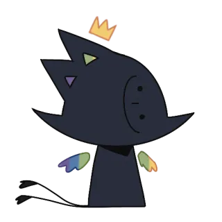 😀 120ff445 kot, korona, tęcza, zwierzę, postać, kreskówka telegram sticker