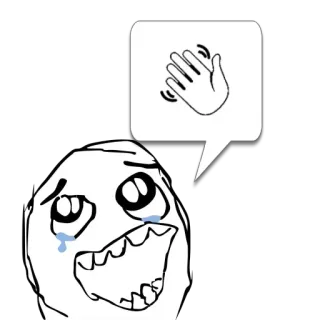 😼 8c928ada Meme, Khóc, Vẫy tay, Meme trên mạng, Trollface, Rage Comic telegram sticker